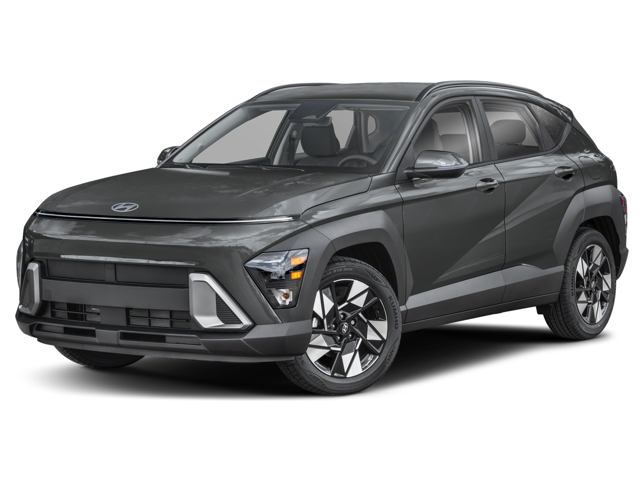 2024 Hyundai Kona SEL Sport Utility 4D in Gray — front three-quarter view