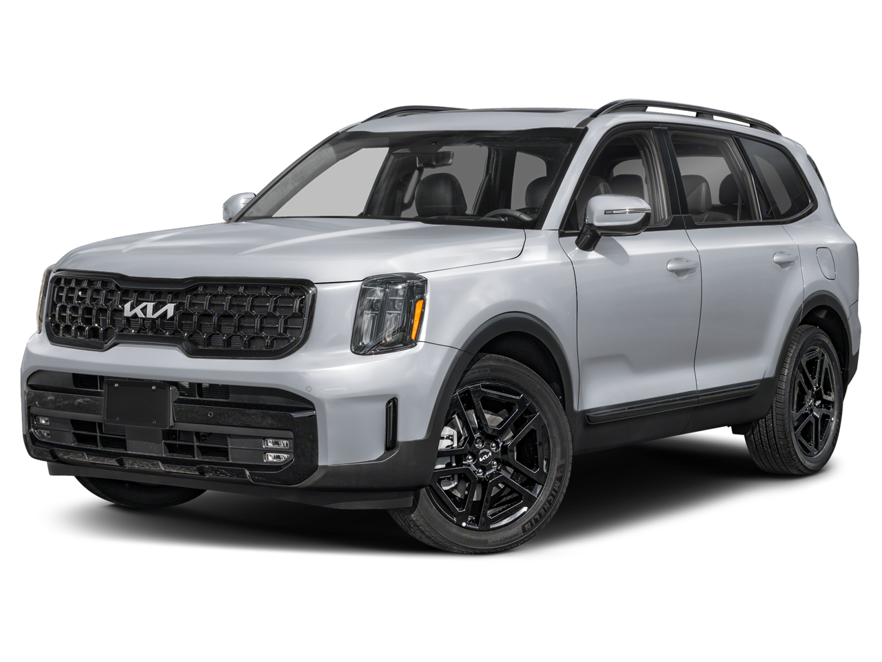 2024 Kia Telluride SX-Prestige X-Line Sport Utility 4D in Gray — front three-quarter view