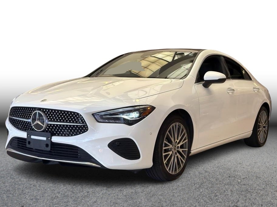 2025 Mercedes-Benz CLA CLA 250 4MATIC Coupe 4D in White — front three-quarter view