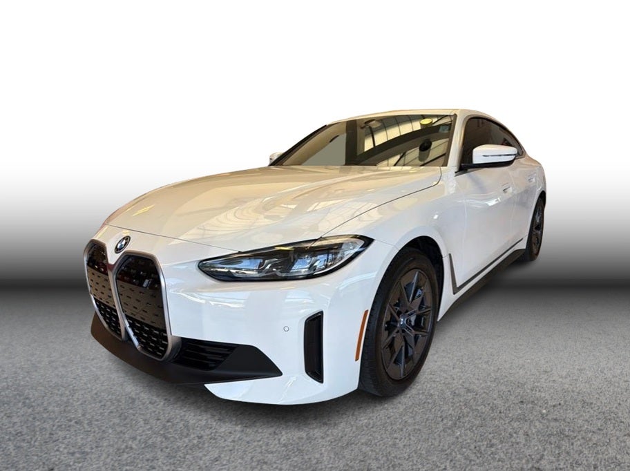 2023 BMW i4 eDrive35 Gran Coupe 4D in White — front three-quarter view