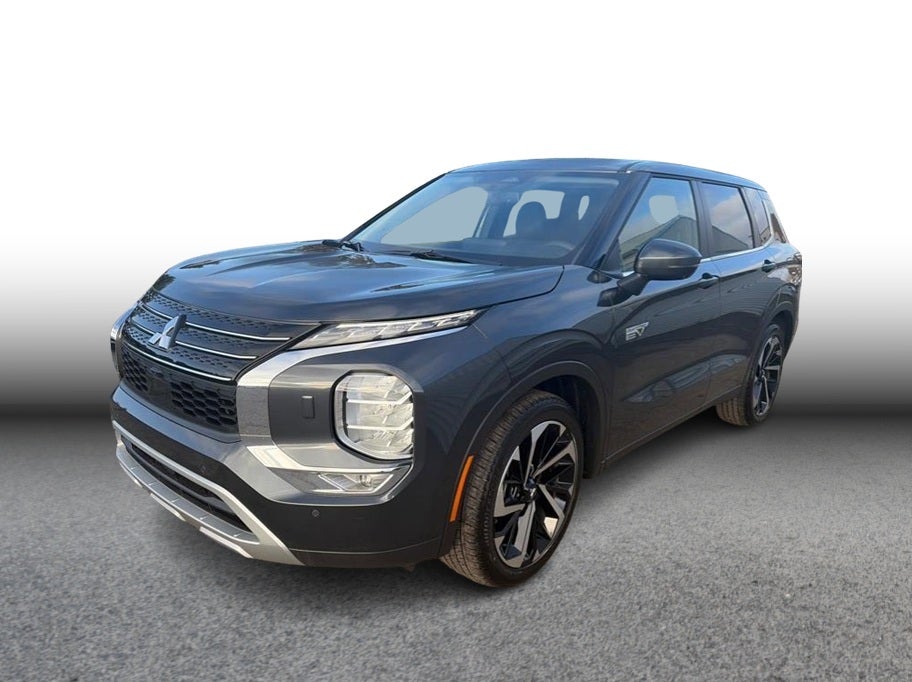 2025 Mitsubishi Outlander PHEV SE Tech Package in Gray — front three-quarter view
