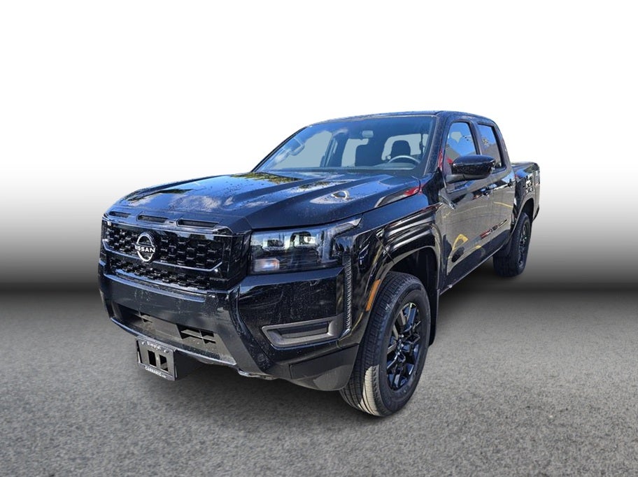 2026 Nissan Frontier SV in Super Black — front three-quarter view