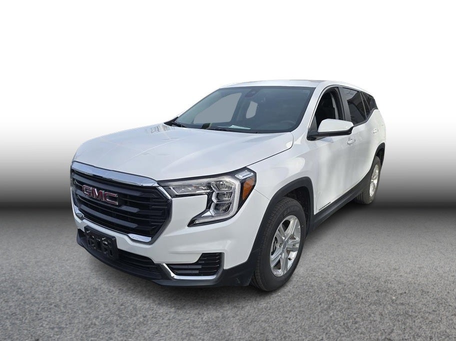 2024 GMC Terrain SLE Sport Utility 4D in White — front three-quarter view