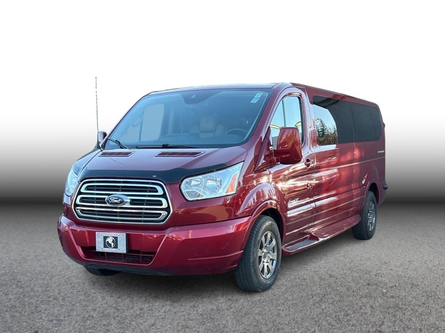2016 Ford Transit 250 Van Low Roof w/60/40 Side Door w/LWB Van 3D in Maroon — front three-quarter view