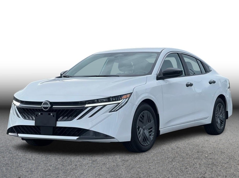 2026 Nissan Sentra S Sedan 4D in White — front three-quarter view